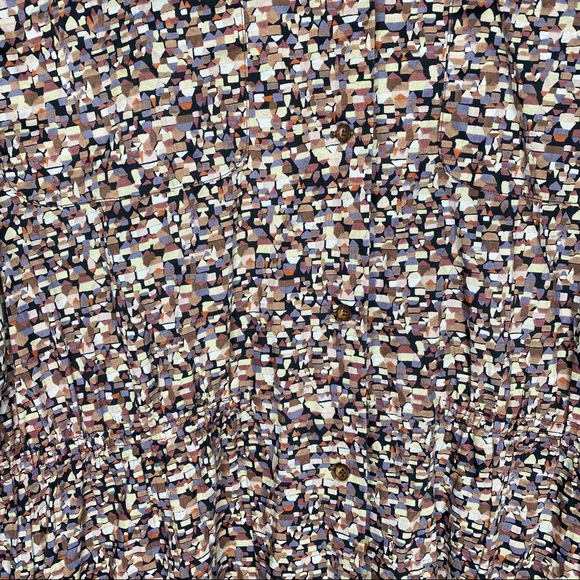 Vintage Confetti print Button front day dress - Picture 13 of 16